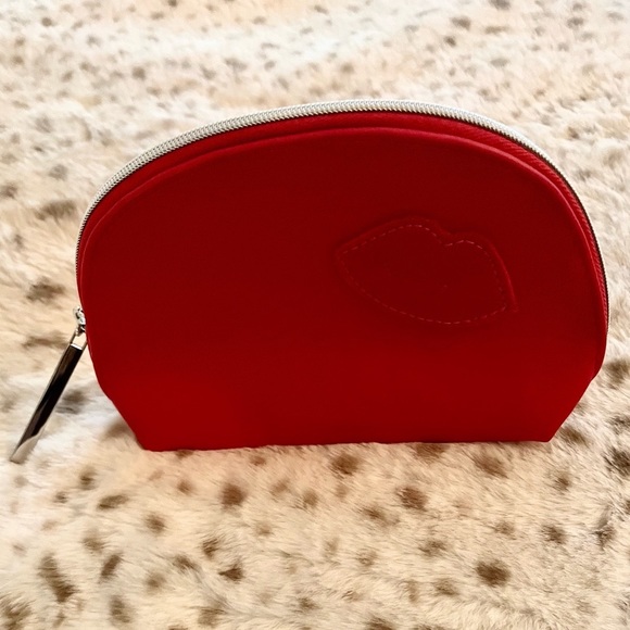đź’‹NWOT LancĂ´me Red Makeup Bag with Lipsđź’‹ - Picture 8 of 9